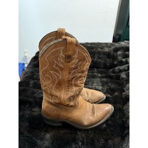 Double H Saddle Western Work Broad Square Toe Cowboy Boots Men's 9.5 D